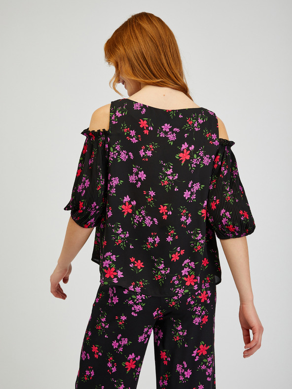 Orsay Črna ženska cvetlična bluza ORSAY