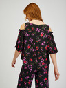 Orsay Črna ženska cvetlična bluza ORSAY