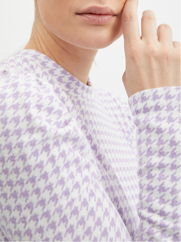 Orsay Svetlo vijoličast ženski lahek karirast pulover ORSAY