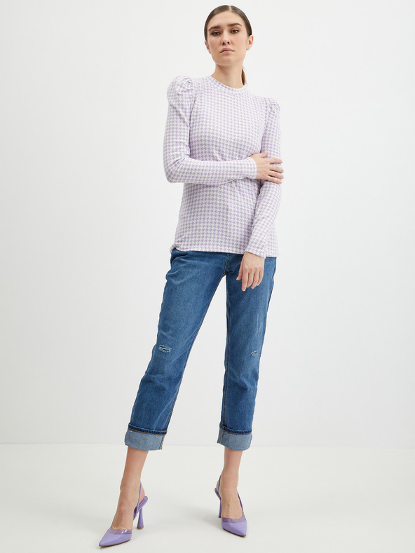 Orsay Svetlo vijoličast ženski lahek karirast pulover ORSAY