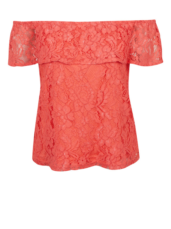 Orsay Rožnata ženska čipkasta bluza ORSAY