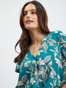 Orsay Petrolejsko zelena ženska cvetlična bluza ORSAY