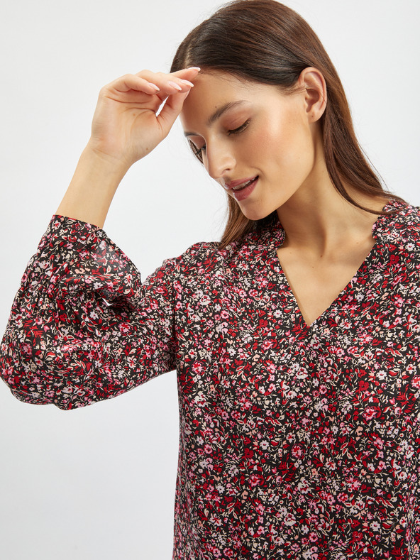 Orsay Vinsko rdeča ženska cvetlična bluza ORSAY