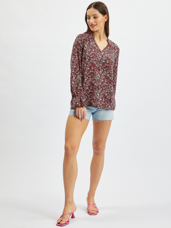 Orsay Vinsko rdeča ženska cvetlična bluza ORSAY