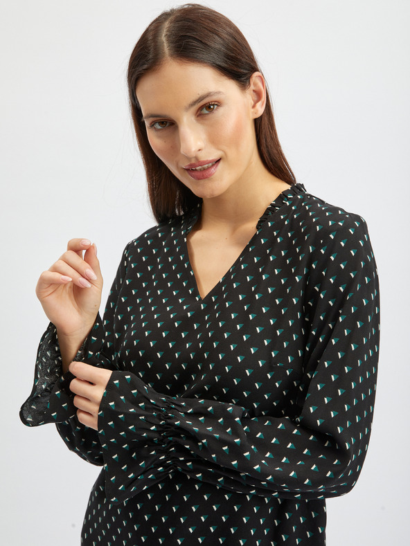 Orsay Črna ženska vzorčasta bluza ORSAY