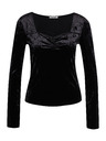 Orsay Črna ženska majica iz žameta ORSAY