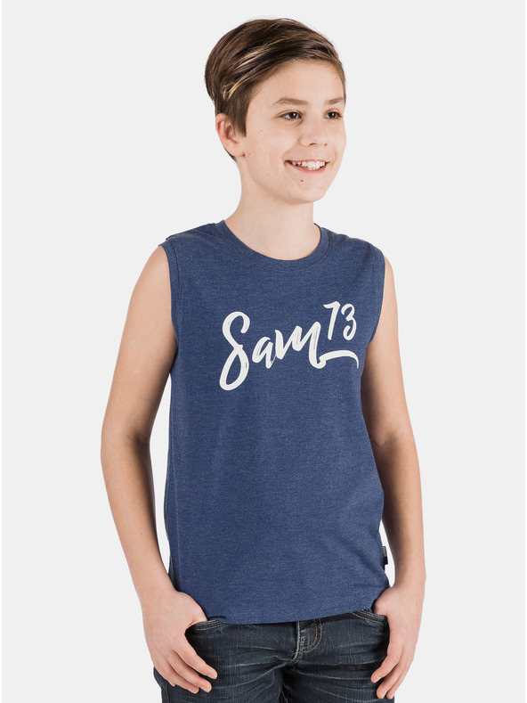Sam 73 Temno modra fantovska majica brez rokavov SAM 73