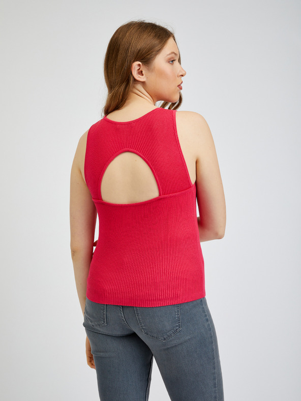 Orsay Temno rožnata ženska majica brez rokavov ORSAY