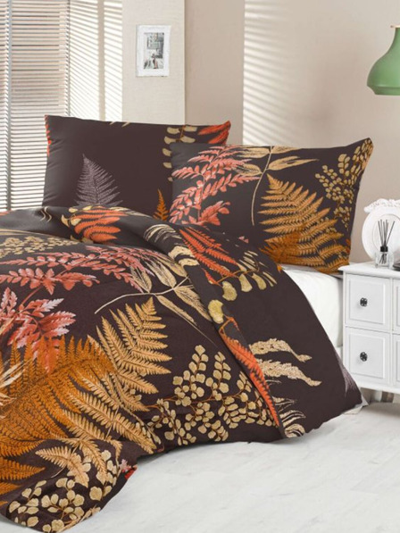 Kvalitex Satenasta francoska prevleka Luxury Collection 1+2, 220x200, 70x90cm Paprat rjava Kvalitex