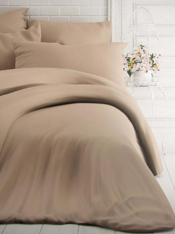 Kvalitex Francoska bombažna posteljnina enobarvna, 220x200, 70x90cm bež