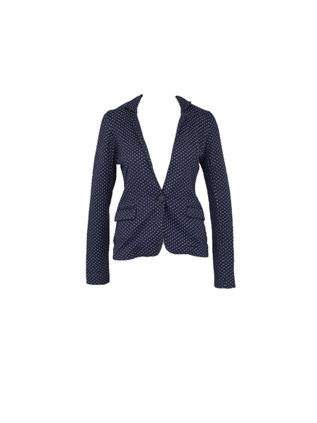 CAMAIEU Temno modro vzorčasto oprijeto sako