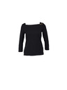 CAMAIEU Črna majica z dolgimi rokavi CAMAIEU