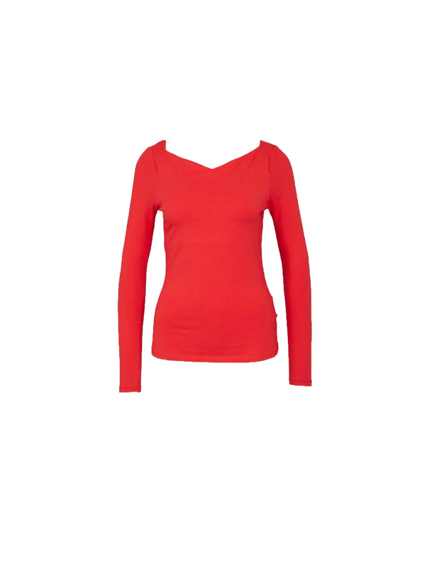 CAMAIEU Rdeča majica z dolgimi rokavi CAMAIEU