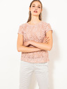 CAMAIEU Svetlo rožnata čipkasta majica CAMAIEU