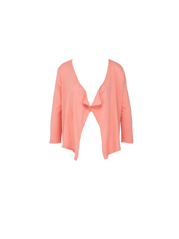 CAMAIEU Rožnat kratek kardigan CAMAIEU