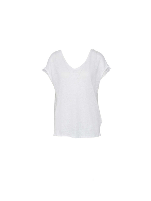 CAMAIEU Bela kratka majica