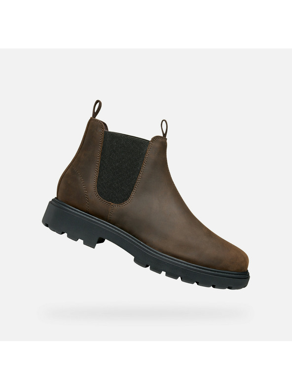 Geox Temno rjava moška gležnjarska obutev Geox Spherica EC7