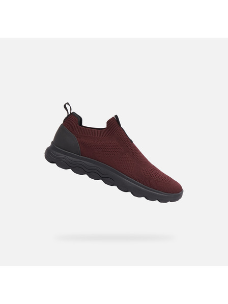 Geox Moški športni copati Geox Spherica v bordo barvi