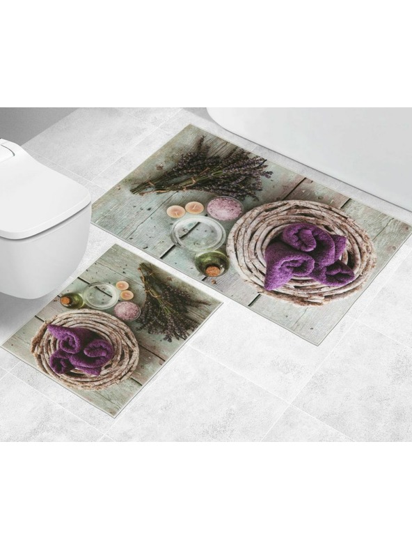 Bellatex Kopalniška in WC preproga brez izreza Sivka 3D