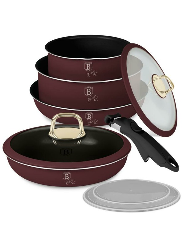 Berlingerhaus Set posode z odstranljivo ročajem 9 kosov Leonardo Collection BERLINGERHAUS