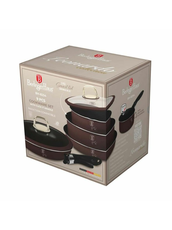 Berlingerhaus Set posode z odstranljivo ročajem 9 kosov Leonardo Collection BERLINGERHAUS