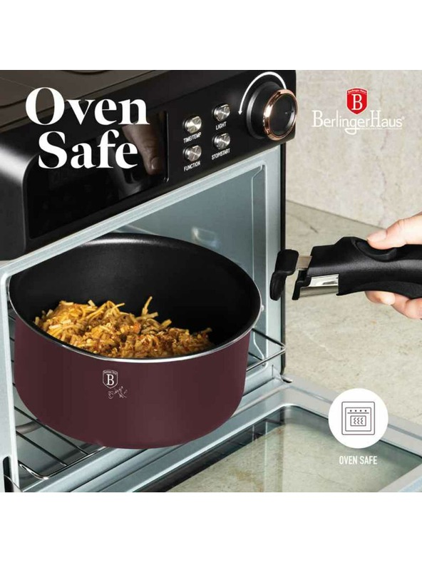 Berlingerhaus Set posode z odstranljivo ročajem 12 kosov Leonardo Collection BERLINGERHAUS