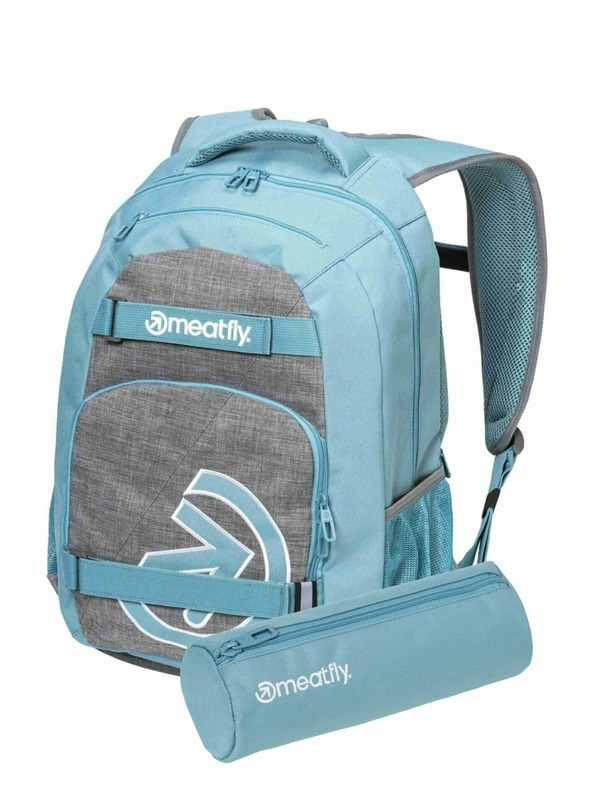 Meatfly Meatfly nahrbtnik Exile Grey Heather / Aqua 24 L + PERESNICA | Siva | Prostornina 24 L
