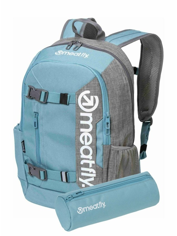 Meatfly Meatfly nahrbtnik Basejumper Grey Heather / Aqua 22 L + PERESNICA | Siva | Volumen 22 L