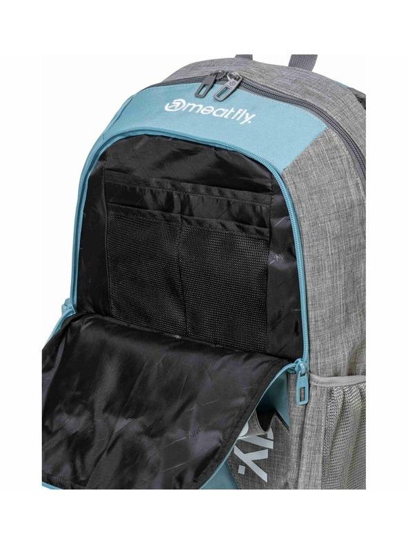 Meatfly Meatfly nahrbtnik Basejumper Grey Heather / Aqua 22 L + PERESNICA | Siva | Volumen 22 L