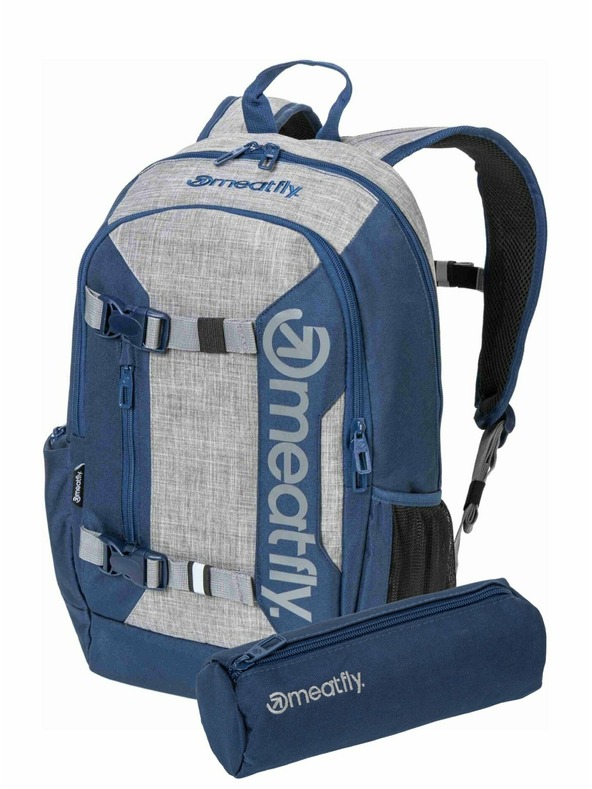 Meatfly Meatfly nahrbtnik Basejumper Modra / Siva Melange 22 L + PERESNICA | Siva | Prostornina 22 L