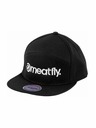Meatfly Meatfly kšiltovka Creeper 6 Panel Snapback Black / White Logo | Črna | Velikost