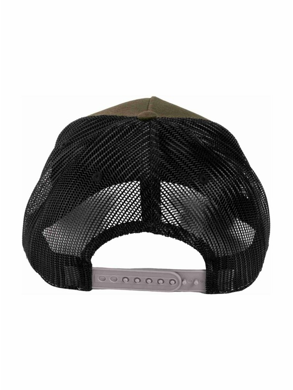 Meatfly Meatfly kšiltovka Hawkye Trucker Army Square | Črna |