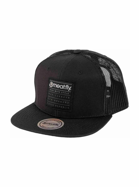 Meatfly Meatfly kšiltovka Thunderbolt Trucker Black Square | Črna |
