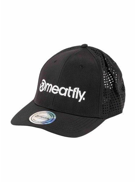 Meatfly Meatfly kšiltovka Nollie Perfor Cap Black / White Logo | Črna | Velikost