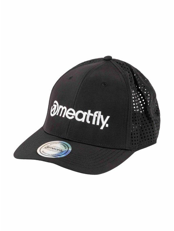 Meatfly Meatfly kšiltovka Nollie Perfor Cap Black / White Logo | Črna | Velikost