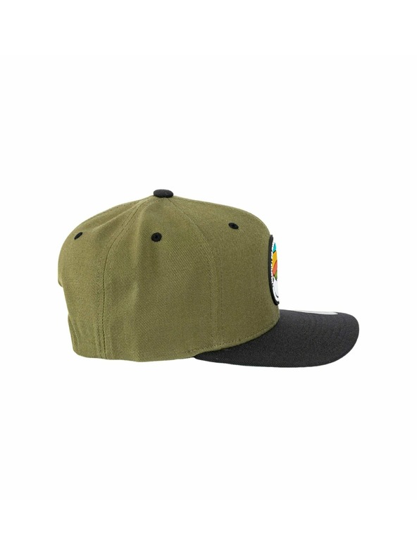 Meatfly Meatfly kšiltovka Flanker Snapback Red Mountain/Olive/Black