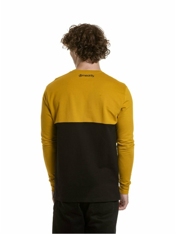 Meatfly Meatfly moška majica z dolgimi rokavi Harvey Mustard / Black