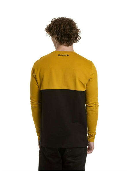 Meatfly Meatfly moška majica z dolgimi rokavi Harvey Mustard / Black