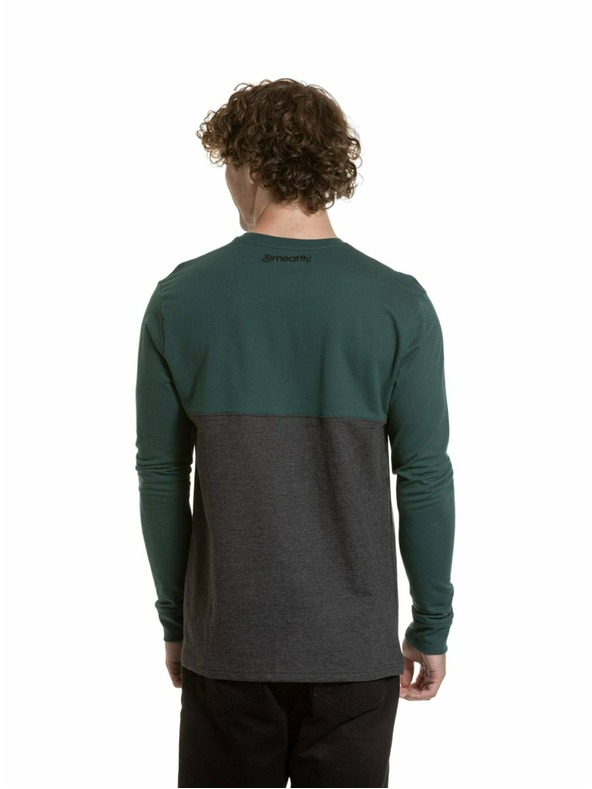 Meatfly Meatfly moška majica z dolgimi rokavi Harvey Botanical / Charcoal Heather