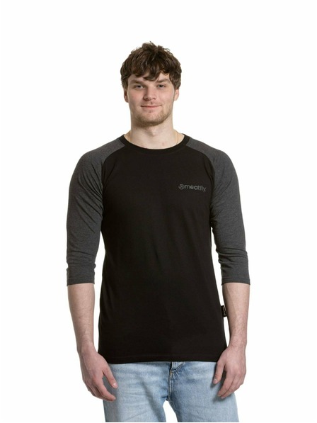 Meatfly Meatfly moška majica z dolgimi rokavi Reagan Raglan Black