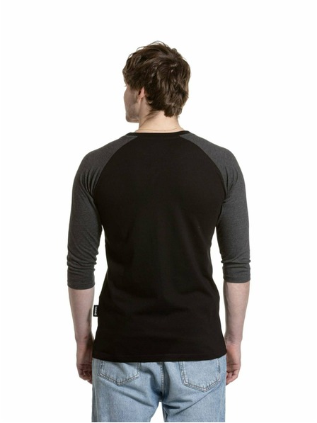 Meatfly Meatfly moška majica z dolgimi rokavi Reagan Raglan Black