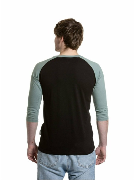 Meatfly Meatfly moška majica z dolgimi rokavi Reagan Raglan Dusty Mint / Black