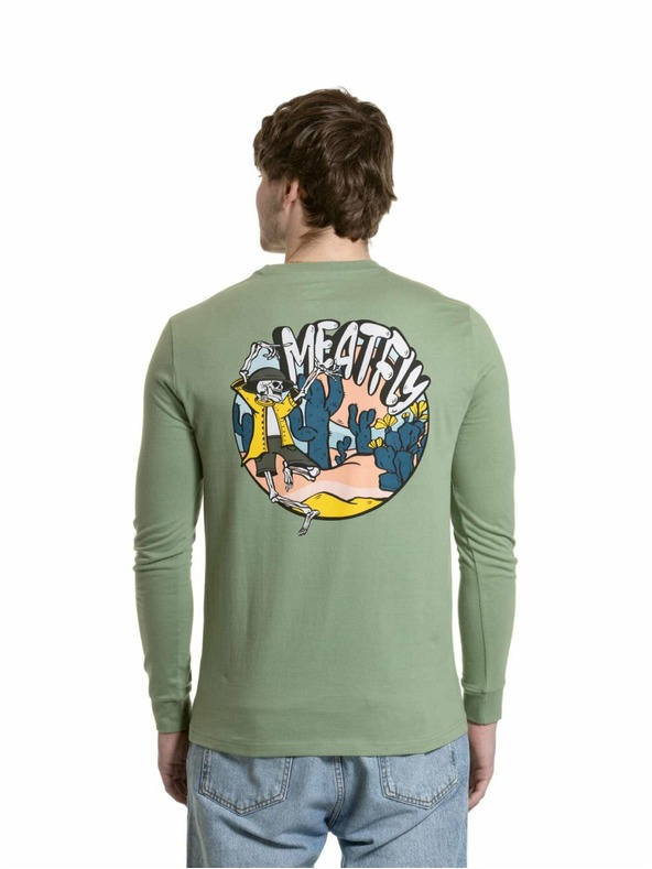 Meatfly Meatfly moška majica z dolgimi rokavi Julien Basil Skeleton