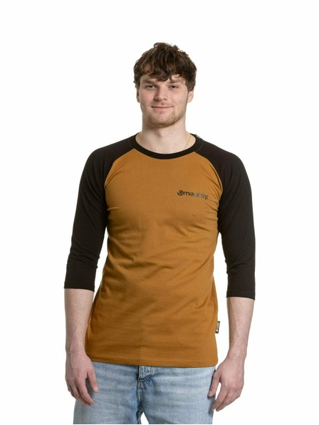 Meatfly Meatfly moška majica z dolgimi rokavi Reagan Raglan Gold Brown / Black