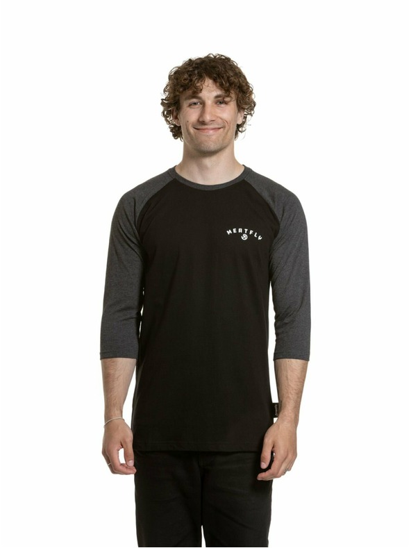 Meatfly Meatfly moška majica z dolgimi rokavi Kennedy Raglan Black