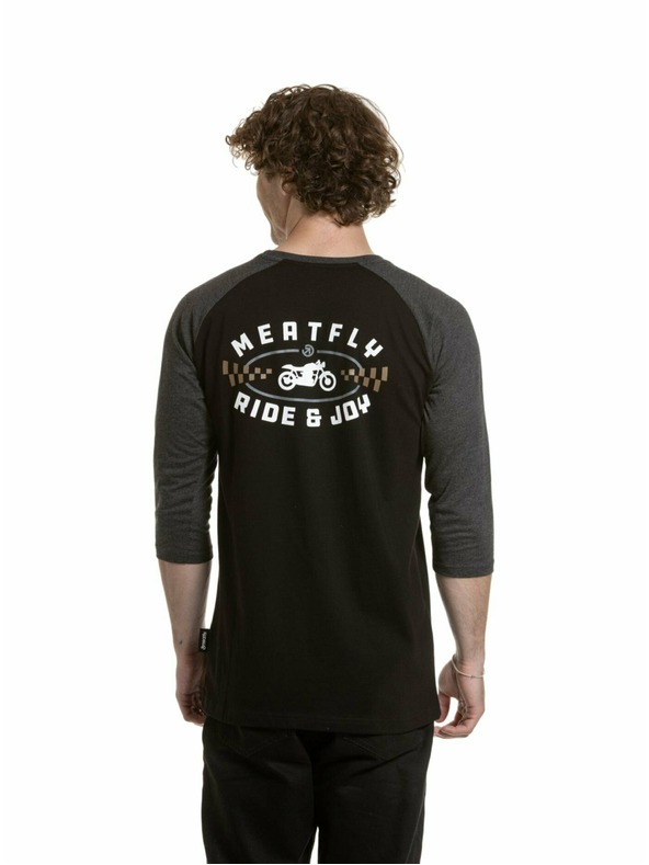 Meatfly Meatfly moška majica z dolgimi rokavi Kennedy Raglan Black
