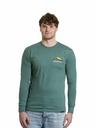 Meatfly Meatfly moška majica z dolgimi rokavi Julien Teal Green Mountains