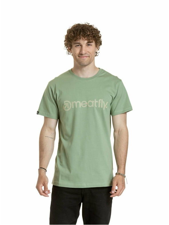 Meatfly Meatfly moška majica Striped Logo Basil