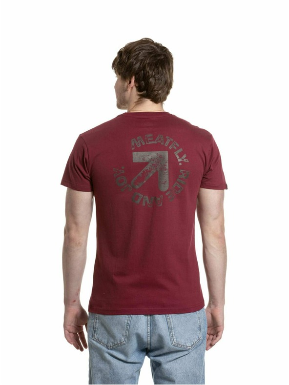 Meatfly Meatfly moška majica Arrow Dark Wine | Rdeča