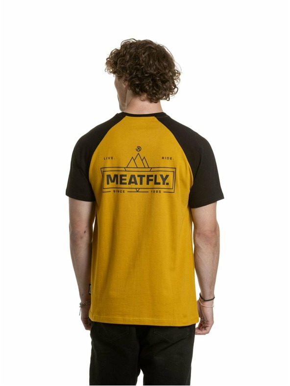 Meatfly Meatfly moška majica Ozzy Raglan Mustard / Black